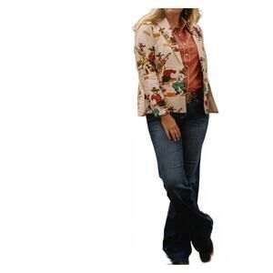 NEW HOWDY HANNY western sketch blazer in beige